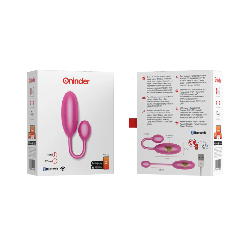ONINDER - OVO VIBRATÓRIO DENVER ROSA 7 X 2,7 CM APLICATIVO GRATUITO - Image 24