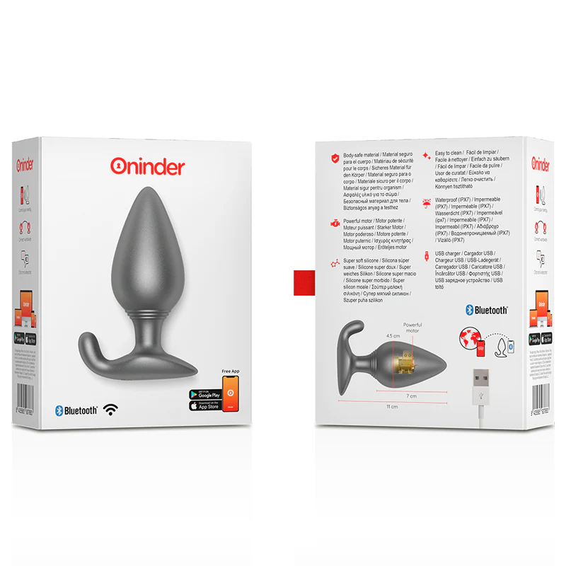 ONINDER - RIO PLUG ANAL VIBRADOR NEGRO - APP GRATUITA - Image 6