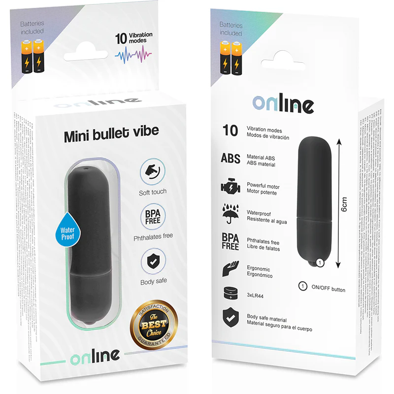 ONLINE- MINI BALA VIBRADORA NEGRO - Image 4