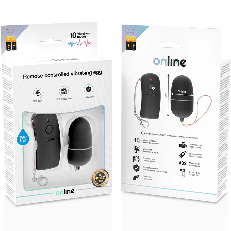 ONLINE - OVO VIBRANTE COM CONTROLE REMOTO PRETO - Image 3