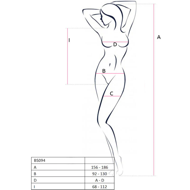 PASSION - BS094 BODYSTOCKING NEGRO TALLA UNICA - Image 3