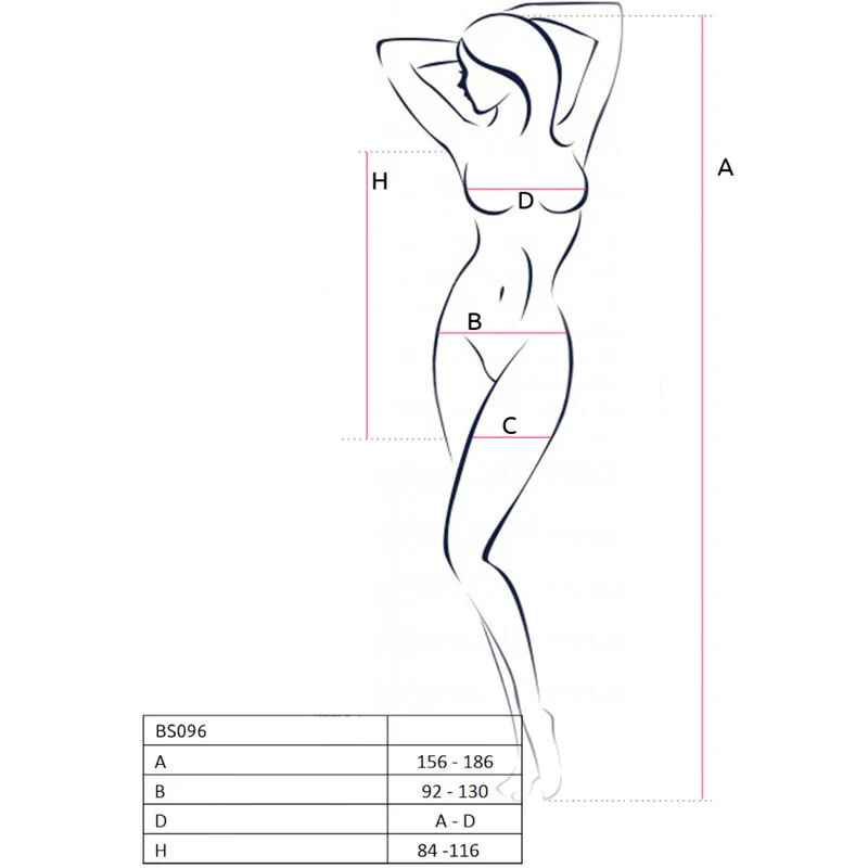 PASSION - BS096 BODYSTOCKING NEGRO TALLA UNICA - Image 4