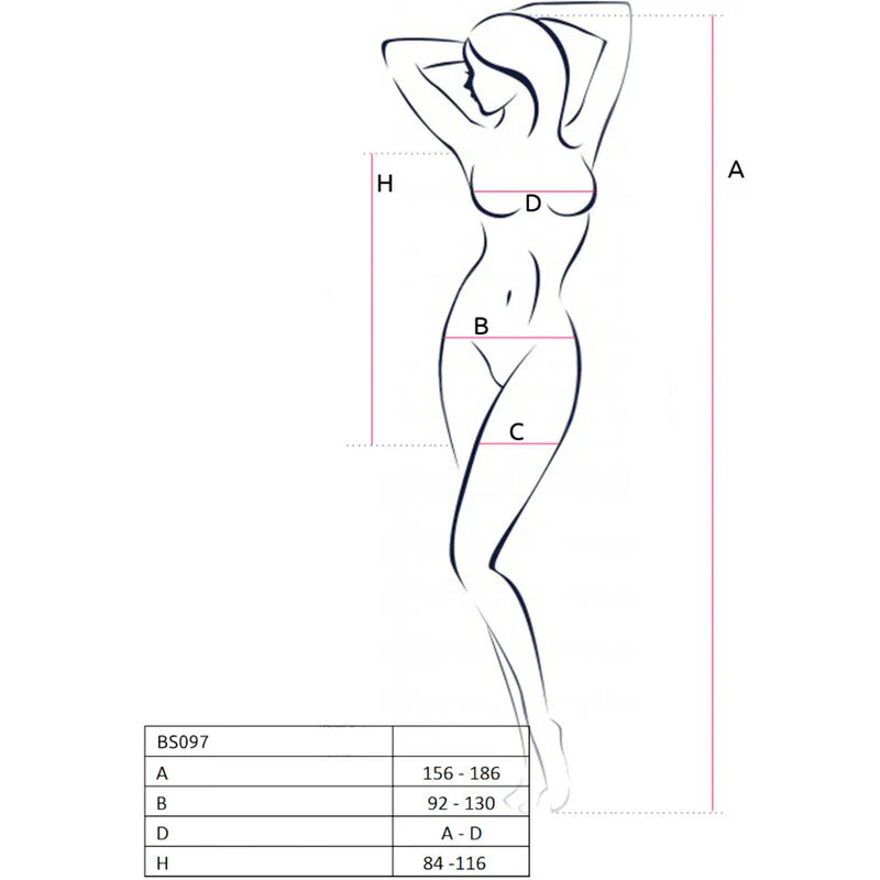 PASSION - BS097 BODYSTOCKING NEGRO TALLA UNICA - Image 2