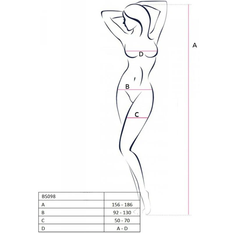 PASSION - BS098 BODYSTOCKING NEGRO TALLA UNICA - Image 20