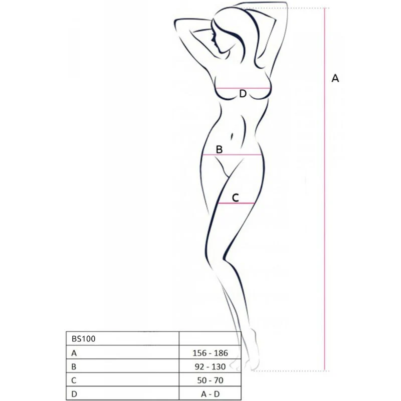 PASSION - BS100 BODYSTOCKING NEGRO TALLA UNICA - Image 10