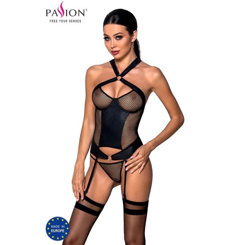 PASSION - CORSET DE COURO ECOLÓGICO AMANDA S/M - Image 4