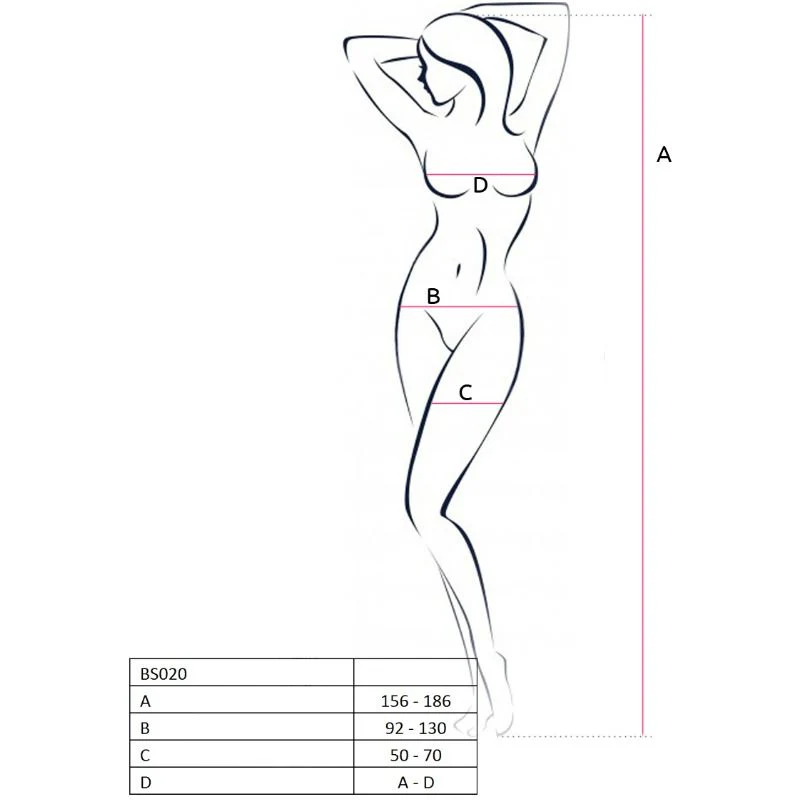 PASSION - WOMAN BS020 BODYSTOCKING PRETO TAMANHO ÚNICO - Image 2