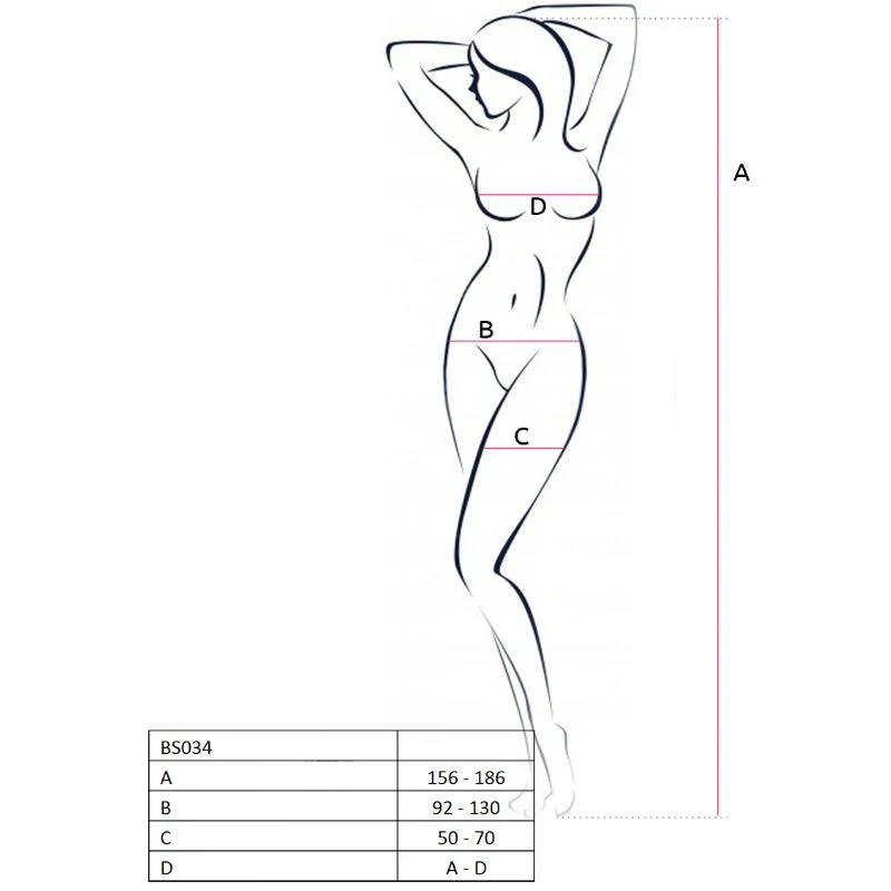 PASSION - WOMAN BS034 BODYSTOCKING PRETO TAMANHO ÚNICO - Image 3
