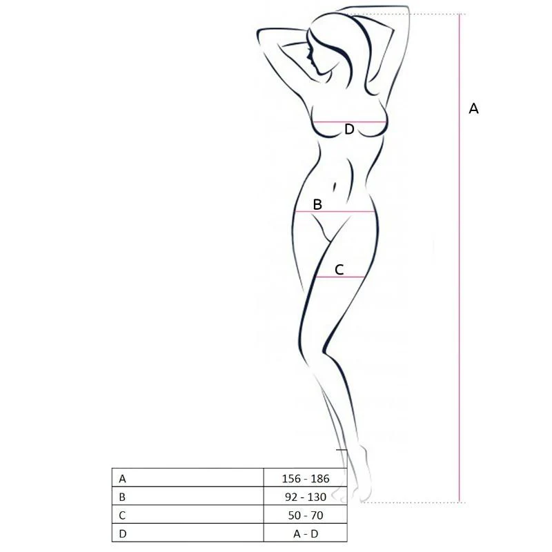 PASSION - WOMAN BS055 BODYSTOCKING PRETO TAMANHO ÚNICO - Image 3