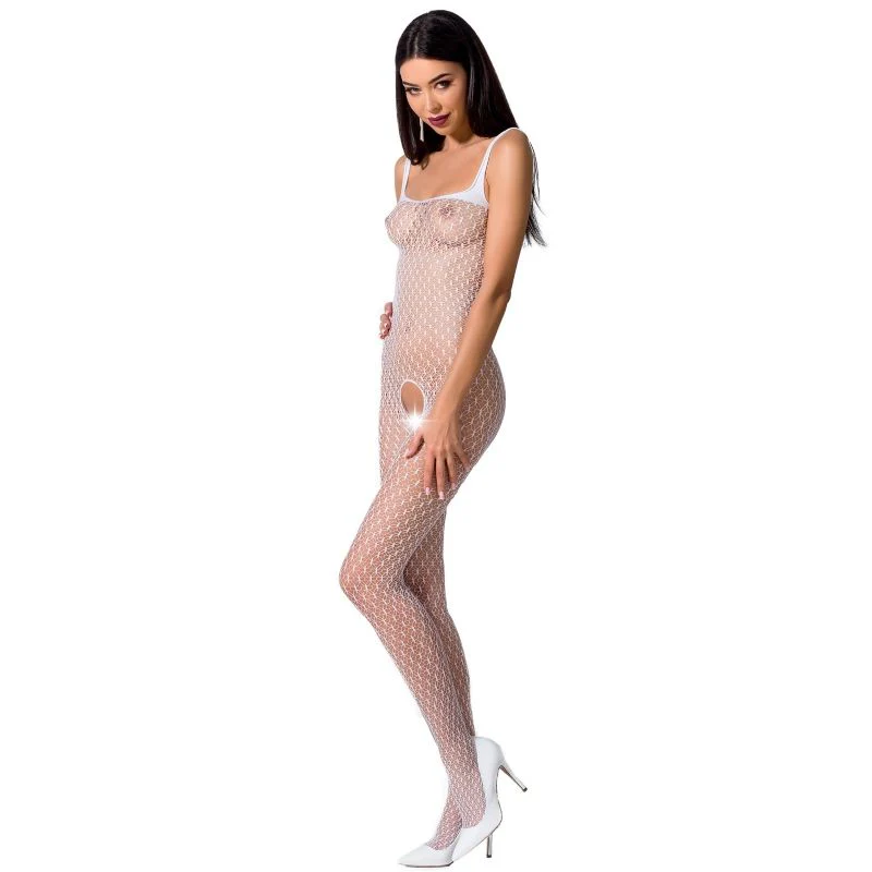PASSION WOMAN BS071 BODYSTOCKING BLANCO TALLA UNICA - Image 4