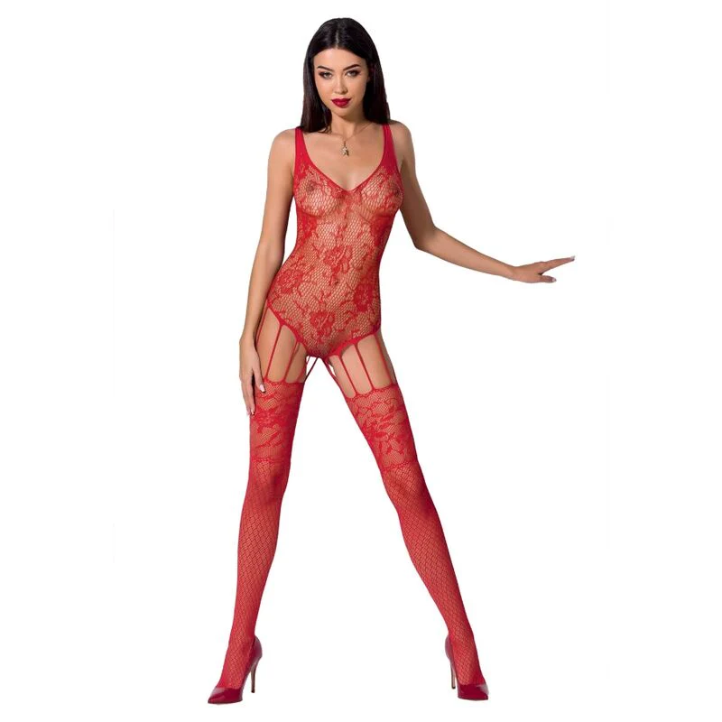 PASSION - WOMAN BS074 BODYSTOCKING TALLA UNICA ROJO - Image 3