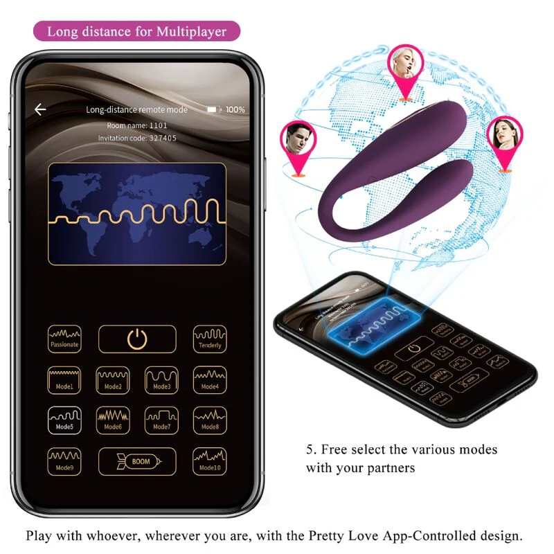 PRETTY LOVE - AUGUST VIBRADOR DE PRAZER DUPLO GLOBAL REMOTO - Image 15