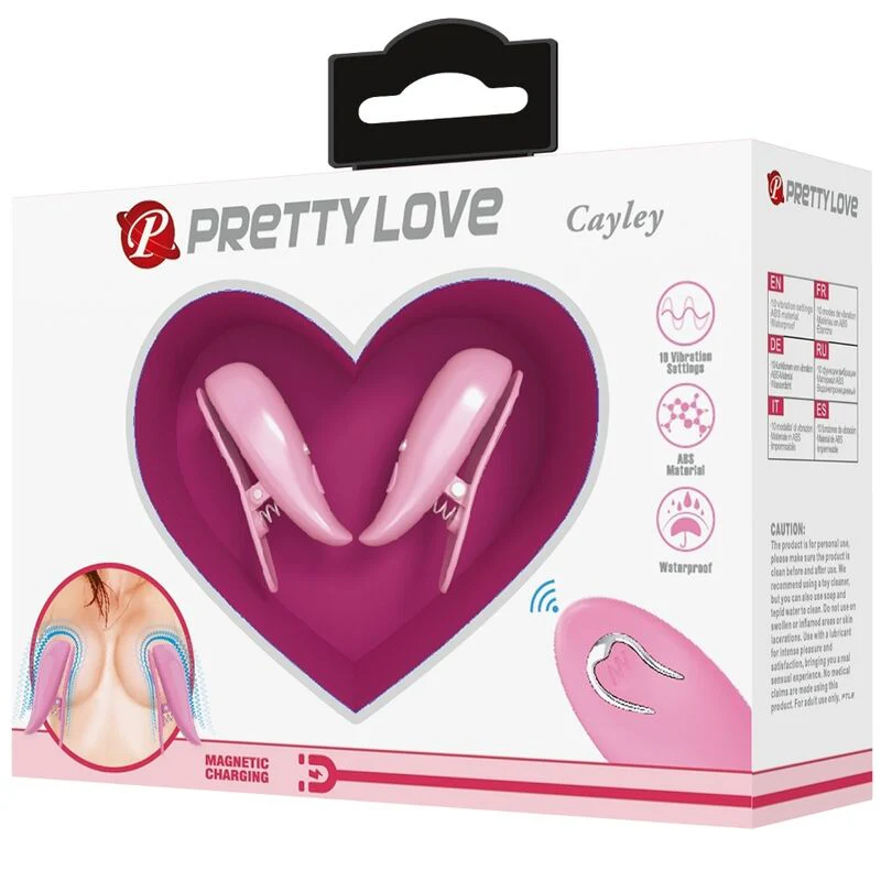 PRETTY LOVE - CAILEY NIPPLE CLAMPS 10 VIBRAÇÕES CONTROLE REMOTO ROSA - Image 8