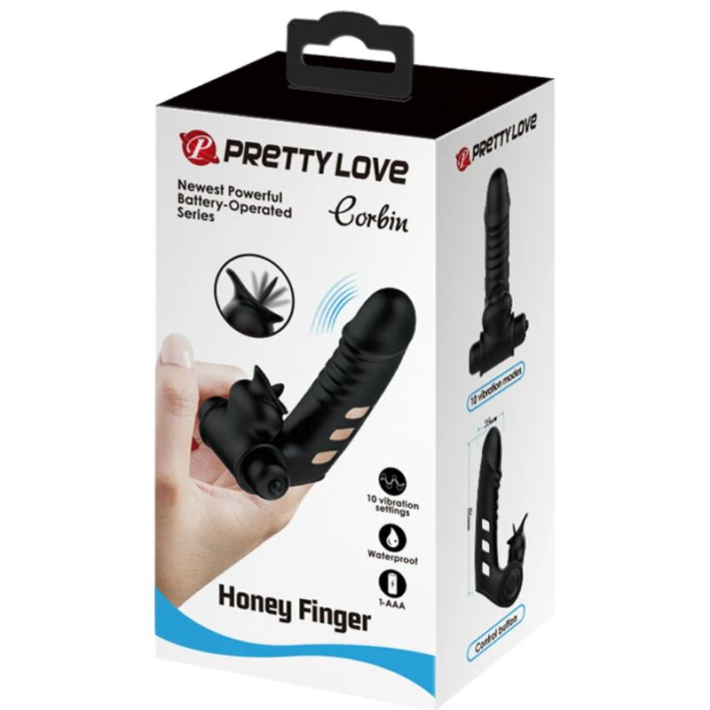 PRETTY LOVE - CAPA DE DEDO VIBRADOR PRETO CORBIN - Image 8