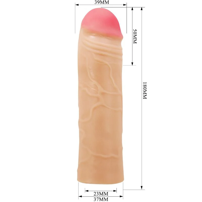 PRETTY LOVE - CHANE PENIS EXTENDER COBERTURA CARNE - Image 4