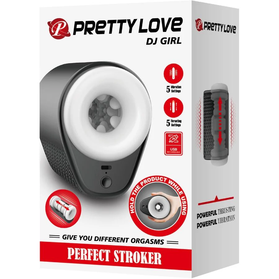 PRETTY LOVE - DJ GIRL MASTURBADOR MASCULINO COM VIBRAÇÃO 5 CONFIGURAÇÕES NEGRO - Image 11