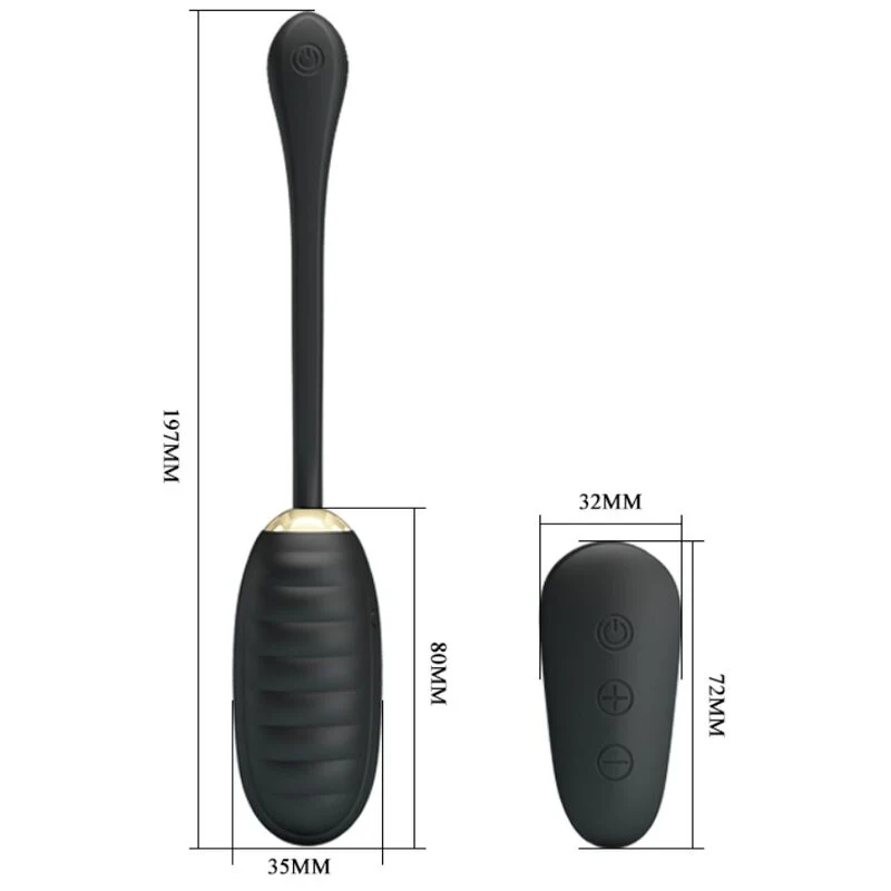 PRETTY LOVE - DOREEN LUXURY RECARREGÁVEL VIBRADOR OVO PRETO CONTROLE REMOTO - Image 8