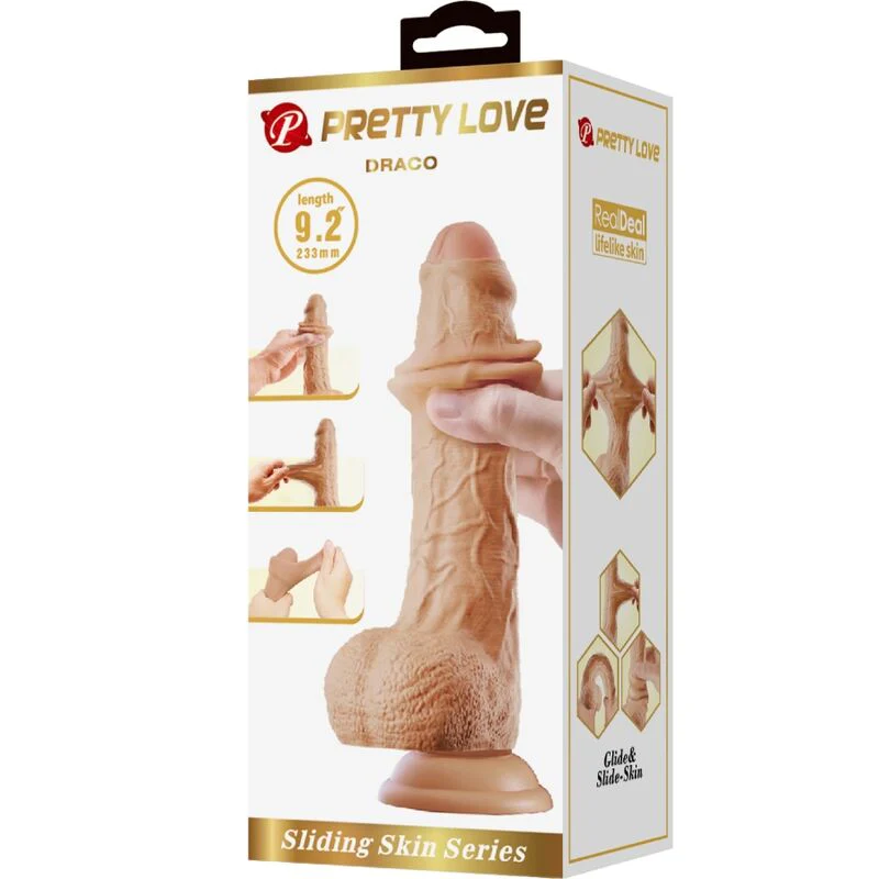 PRETTY LOVE - DRACO DILDO REALISTA 23 CM CARNE - Image 6