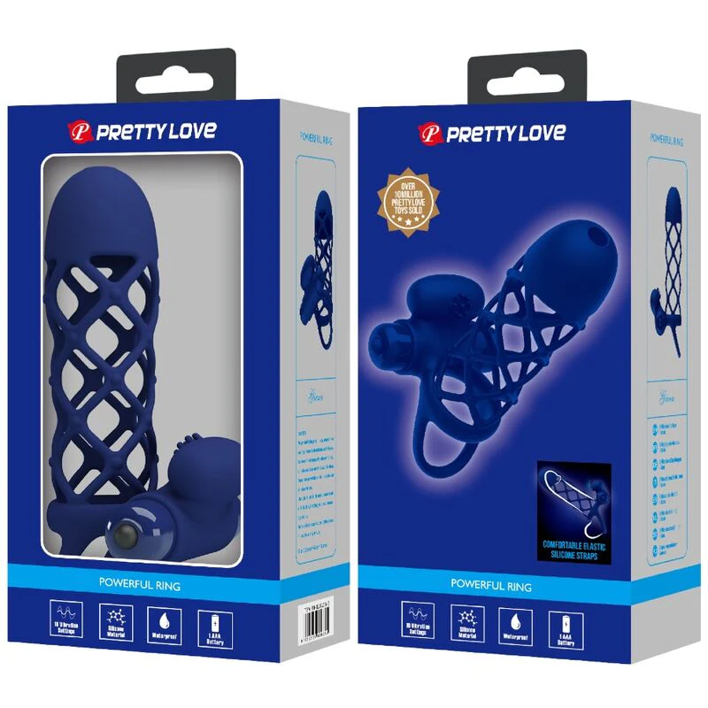 PRETTY LOVE - GIANN ANEL VIBRADOR COM BAINHA DE SILICONE AZUL - Image 7