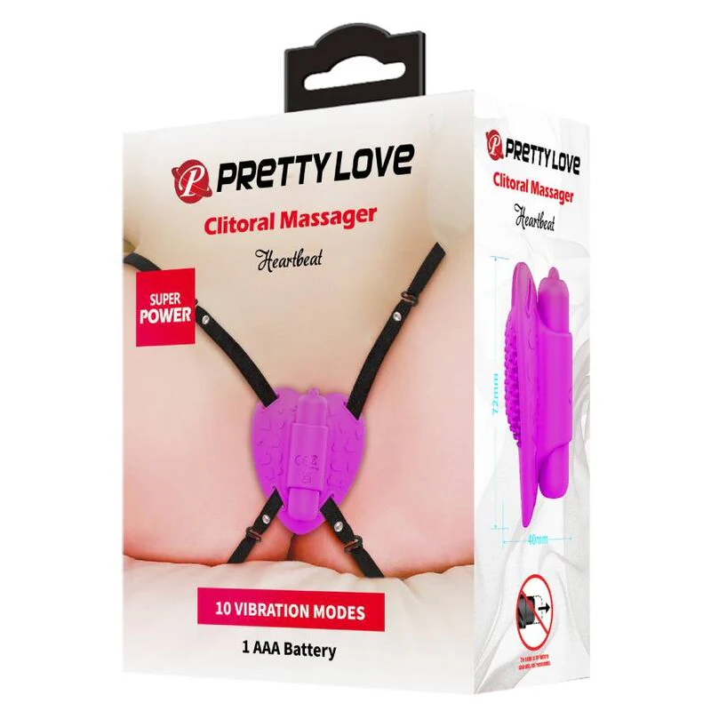 PRETTY LOVE - HEARTBEAT CLITORIS MASSAGER 10 MODOS DE VIBRAO ROXO - Image 9