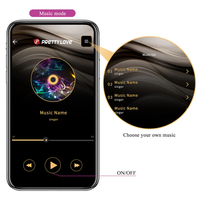 PRETTY LOVE - HECTOR VIBRADOR ELECTROSHOCK POR APP CONTROL ROXO - Image 16