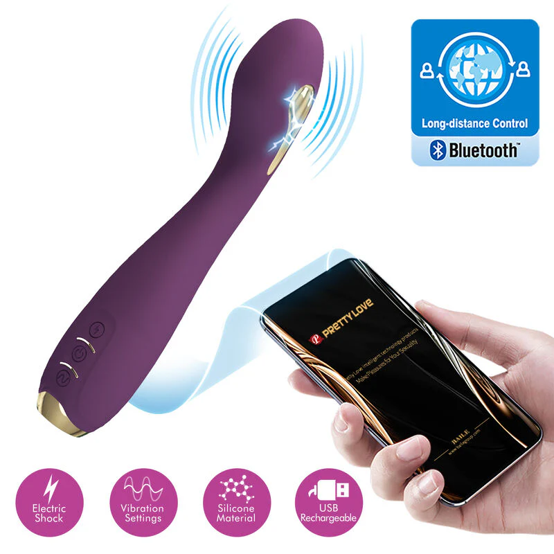 PRETTY LOVE - HECTOR VIBRADOR ELECTROSHOCK POR APP CONTROL ROXO - Image 7