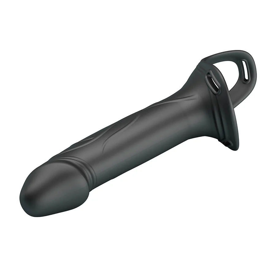PRETTY LOVE - LANDON BLACK VIBRATING STRAP-ON - Image 4
