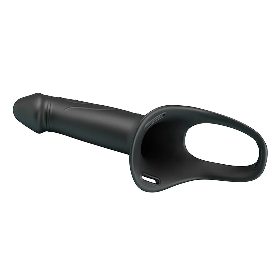 PRETTY LOVE - LANDON BLACK VIBRATING STRAP-ON - Image 5