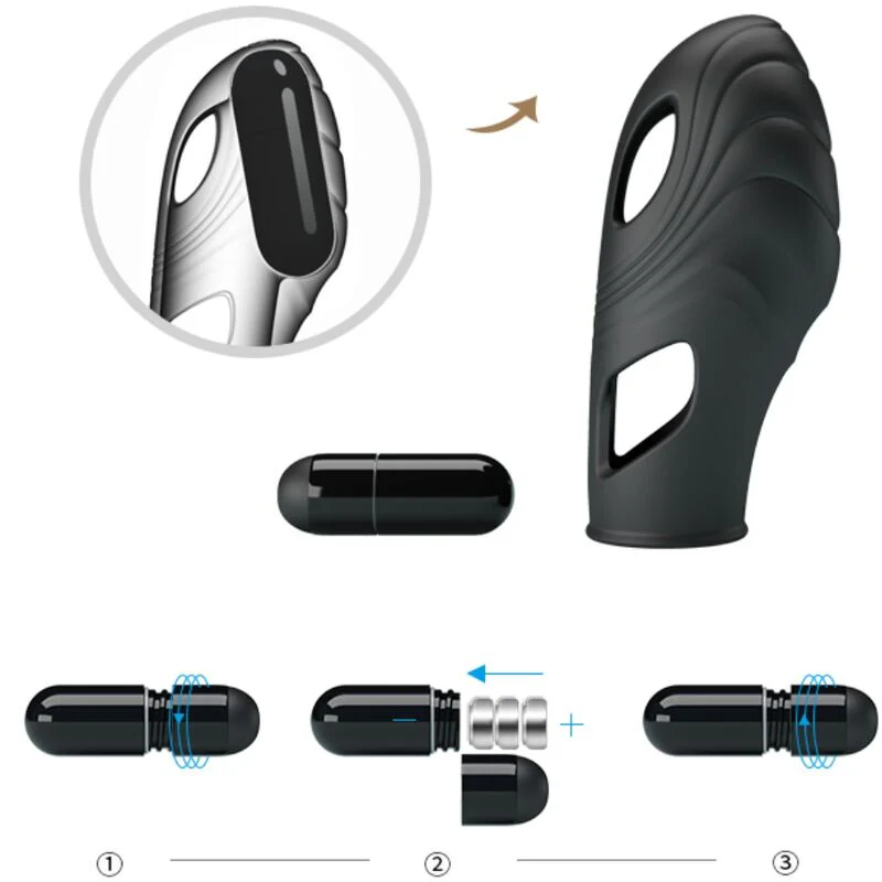 PRETTY LOVE - LICH SILICONE DEDO VIBRADOR PRETO - Image 8