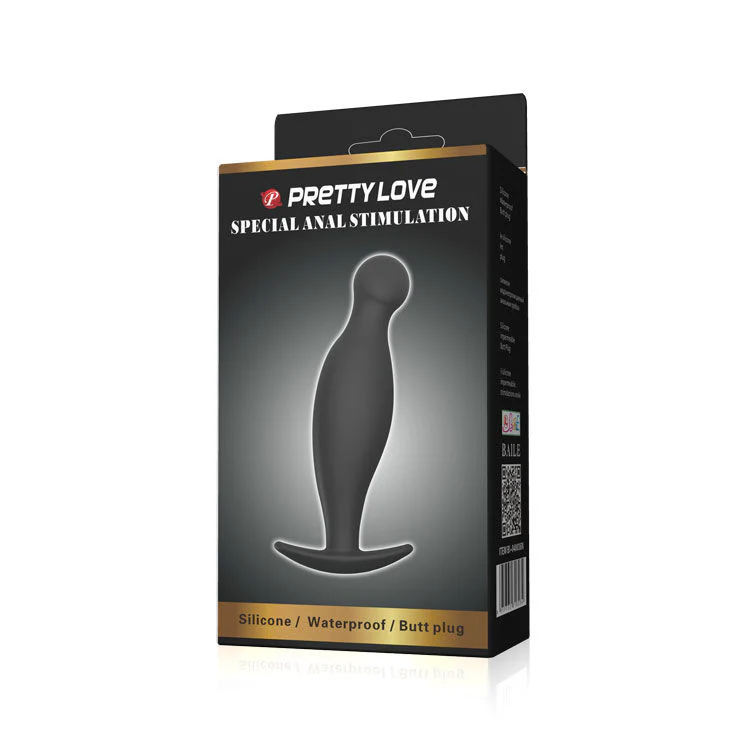 PRETTY LOVE - PLUG ANAL DE SILICONE 11.7 CM PRETO - Image 5