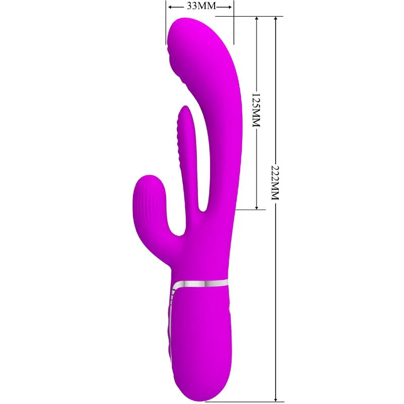 PRETTY LOVE - SHANIA TRIPLE RABBIT VIBRADOR MULTIFUNCIONAL ROSA - Image 7