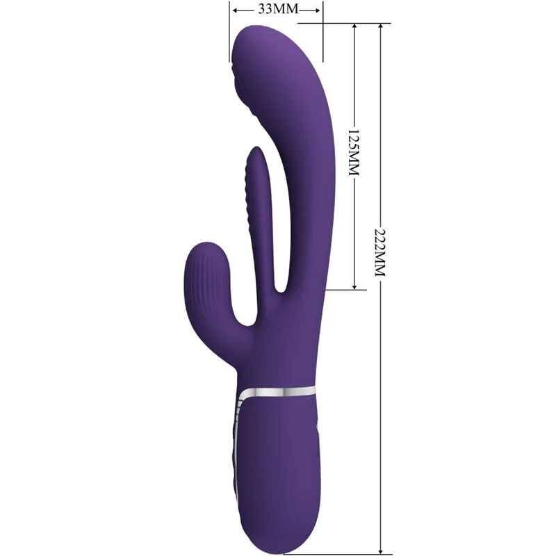 PRETTY LOVE - SHANIA TRIPLE RABBIT VIBRADOR MULTIFUNCIONAL ROXO - Image 9