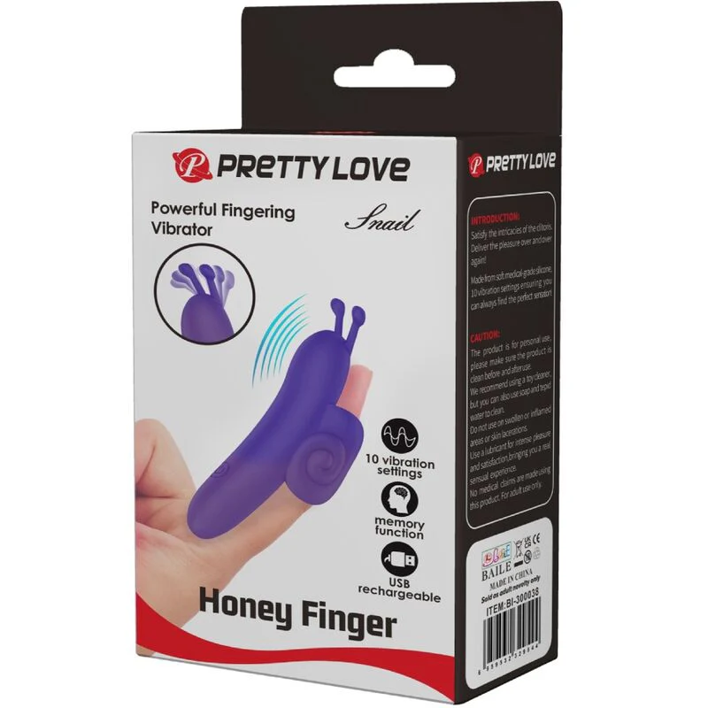 PRETTY LOVE - SNAIL ESTIMULADOR DE DEDO ROXO PODEROSO - Image 8