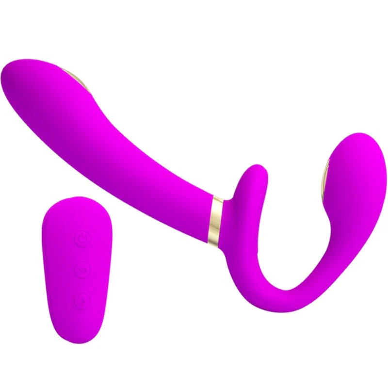 PRETTY LOVE - THUNDERBIRD VIBRADOR DUPLO STRAP-ON CONTROLE REMOTO ROXO - Image 2