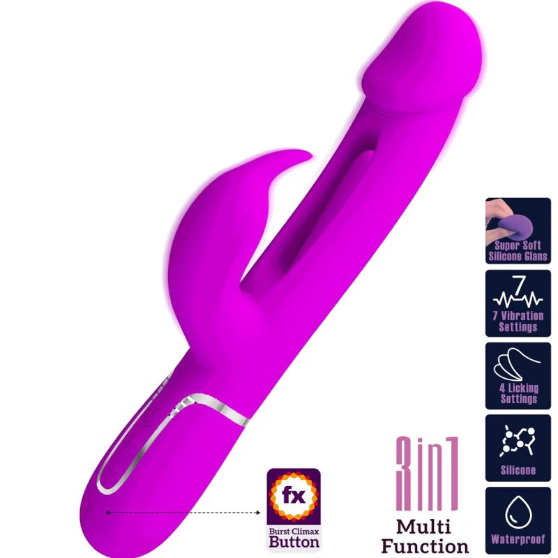 PRETTY LOVE - VIBRADOR COELHO DEJON 3 EM 1 MULTIFUNO FUCSIA - Image 10