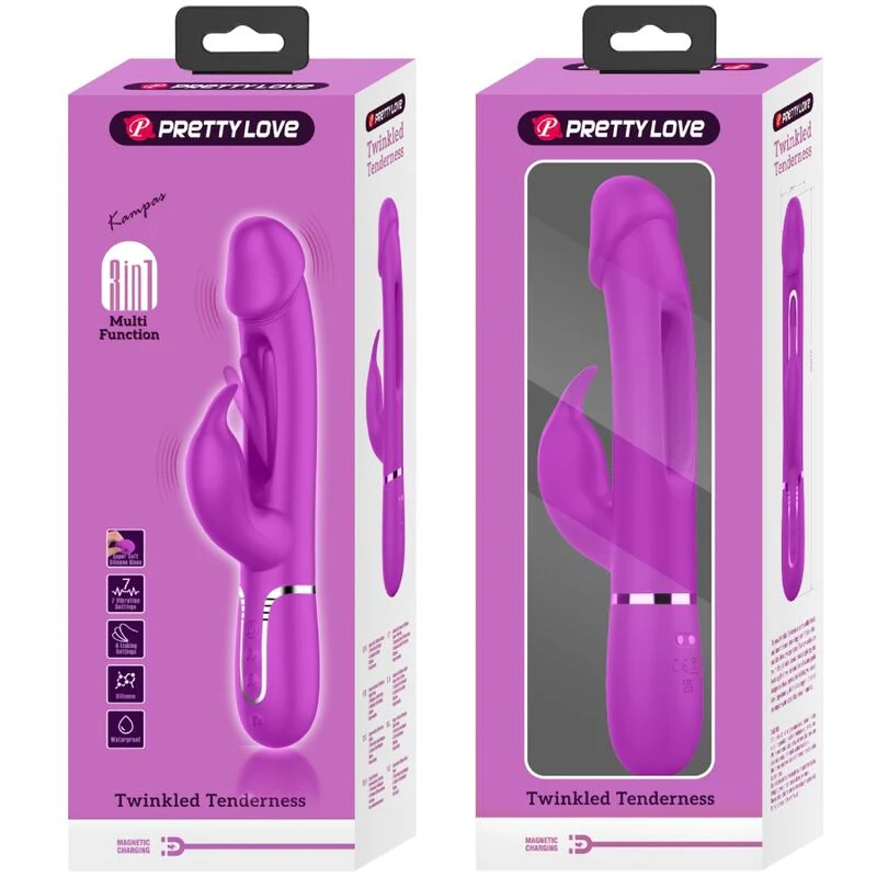 PRETTY LOVE - VIBRADOR COELHO DEJON 3 EM 1 MULTIFUNO FUCSIA - Image 11
