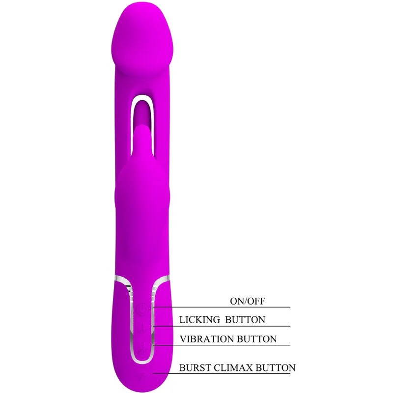 PRETTY LOVE - VIBRADOR COELHO DEJON 3 EM 1 MULTIFUNO FUCSIA - Image 8