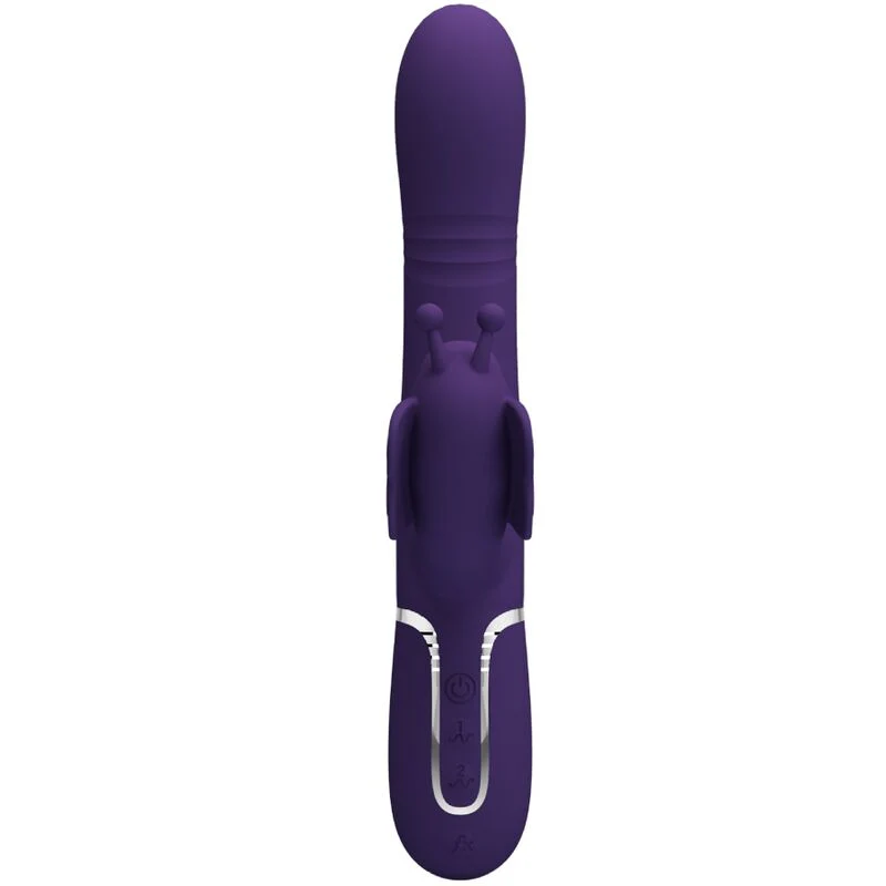 PRETTY LOVE - VIBRADOR COELHO MULTIFUNÇÕES 4 EM 1 BORBOLETA ROXO - Image 2