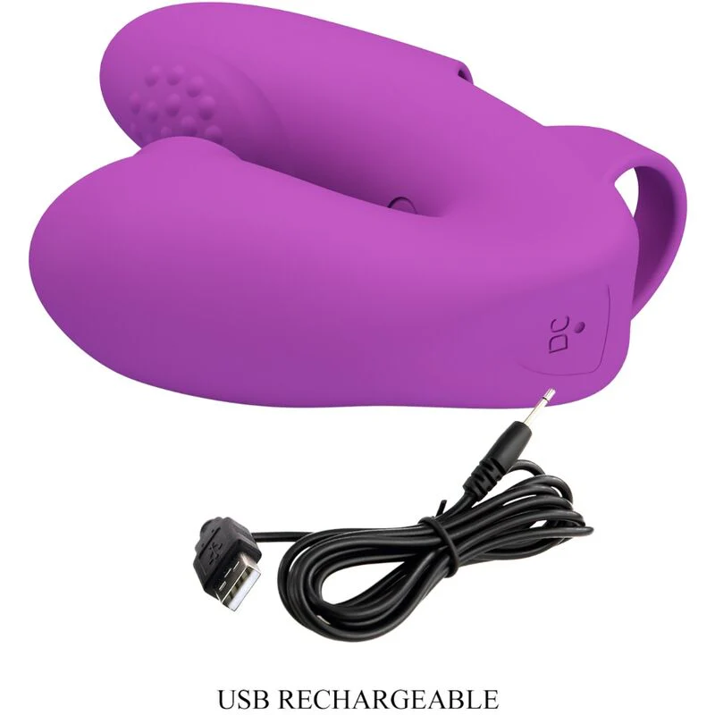 PRETTY LOVE - VIBRADOR DE DEDO ATHENA COM ESTIMULADOR DE CLITÓRIS ROXO - Image 6