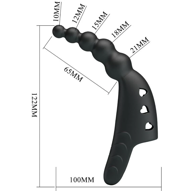PRETTY LOVE - VIBRADOR DE DEDO JORDIN 10 VIBRAÇÕES PRETO - Image 7