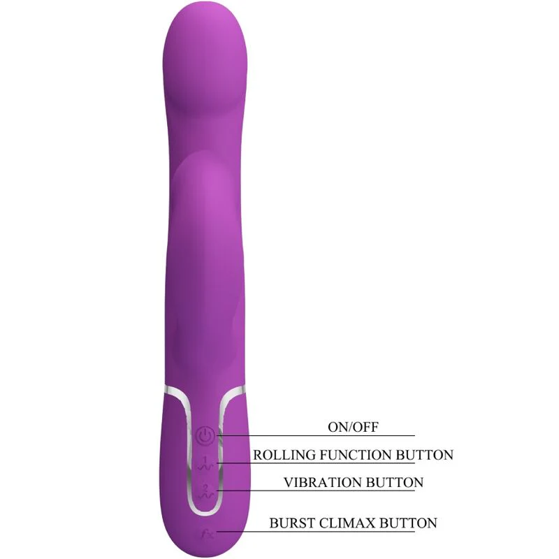PRETTY LOVE - VIBRADOR E ESTIMULADOR MULTIFUNCIONAL 4 EM 1 ROXO - Image 4
