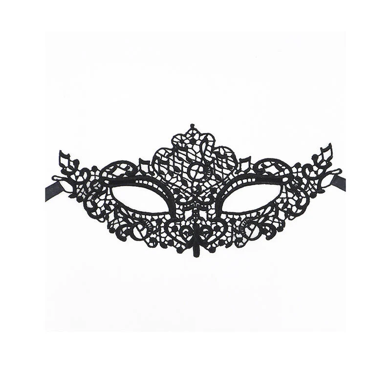 QUEEN LINGERIE - MSCARA DE RENDA PRETA MODELO 1