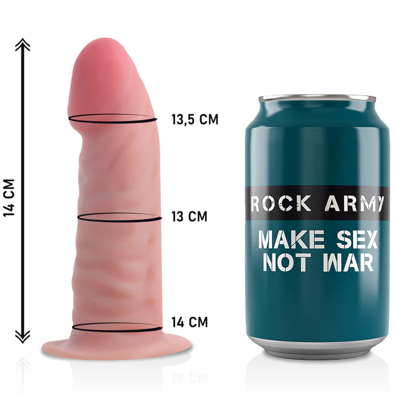 ROCKARMY - ARNÊS + DILDO REALÍSTICO TIGRE DE DUAL DENSIDADE 14 CM -O- 4.46 CM - Image 5