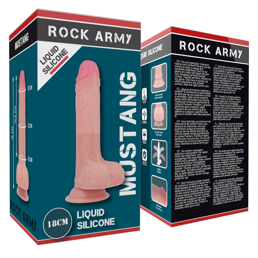 ROCKARMY - LIQUID SILICONE PREMIUM MUSTANG REALISTIC 18 CM -O- 4.14 CM - Image 7