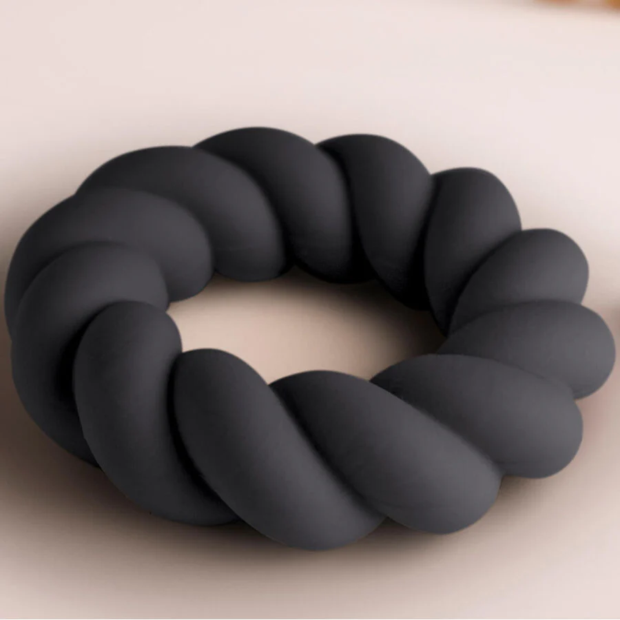 ROCKS-OFF - ANEL MASTURBADOR DE SILICONE PRETO TWIST - Image 3
