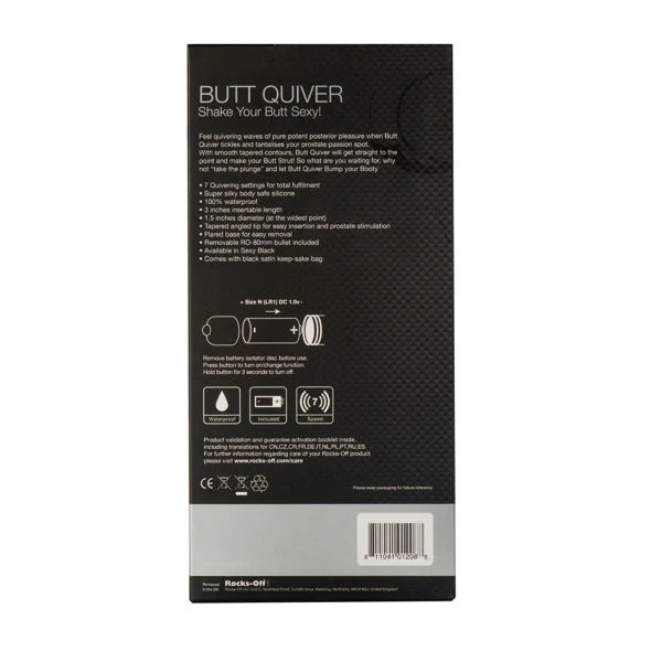 ROCKS-OFF - ESTIMULADOR BUTT QUIVER P-POINT 7 VELOCIDADES PRETO - Image 3