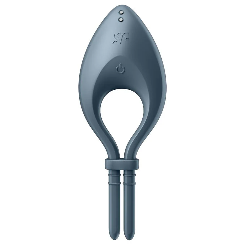 SATISFYER - APLICATIVO VIBRADOR DE ANEL BULLSEYE CINZA - Image 2