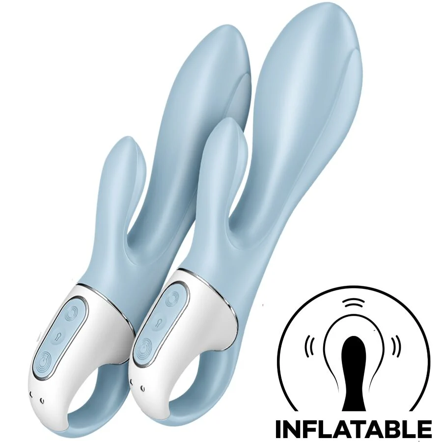 SATISFYER - BOMBA DE AR BUNNY 1 COELHO INFLÁVEL VIBRADOR AZUL - Image 2