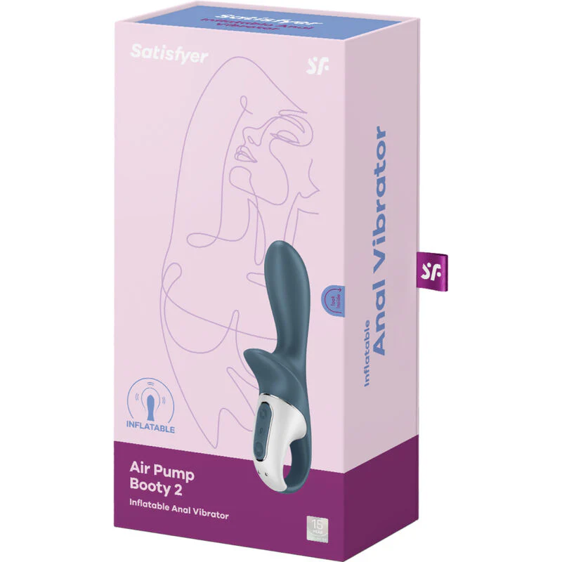 SATISFYER - BOOTY DE BOMBA DE AR 2 CINZA ESCURO - Image 6
