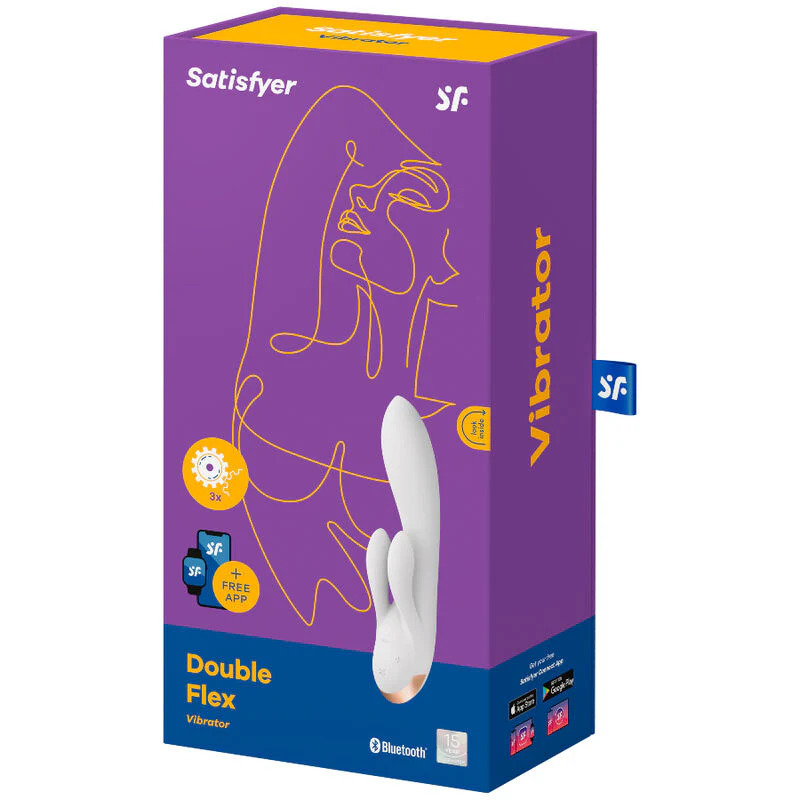 SATISFYER DOUBLE FLEX VIBRADOR APP - BLANCO - Image 2